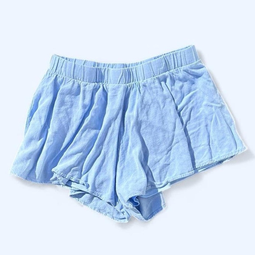 Light Blue Casual Shorts